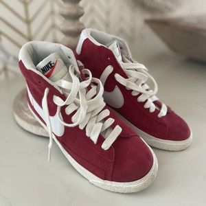 Nike Kid's Shoes Blazer Mid Suede (GS) Gym Red DA4672-600